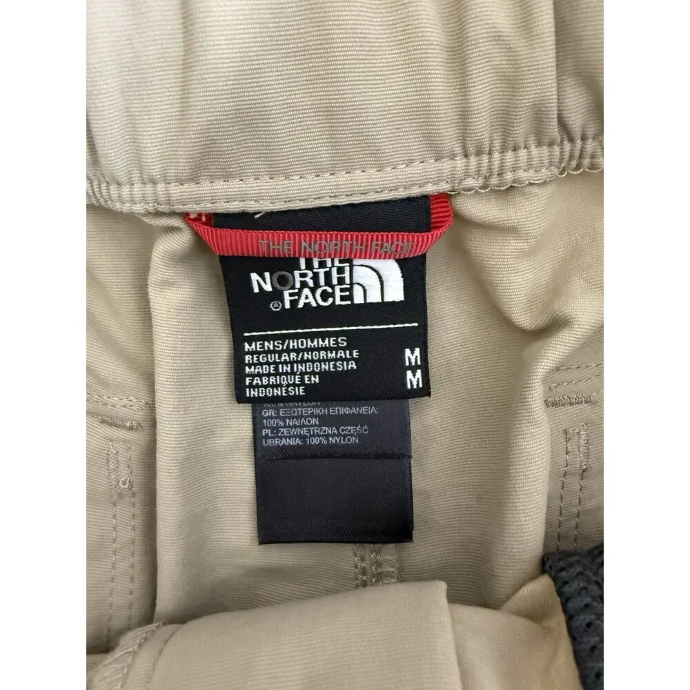 THE NORTH FACE BELTED HIKING CARGO SHORTS KAHKI BEIGE MENS MEDIUM